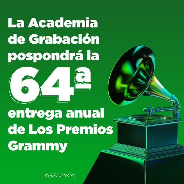 Suspenden Los Premios Grammy 2022 en Estados Unidos  