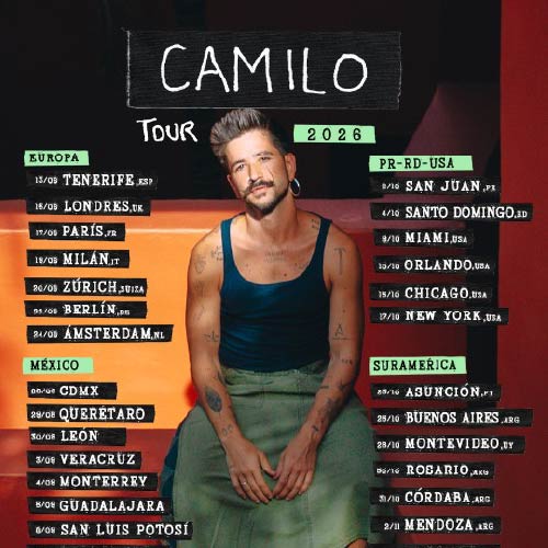 Camilo anuncia gira mundial y gran cierre en Bogot&aacute;