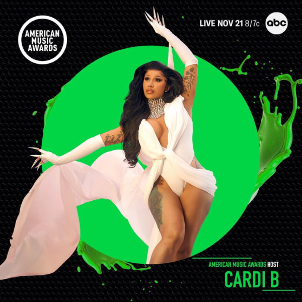 La rapera Cardi B presentarÃ¡ los American Music Awards 2021