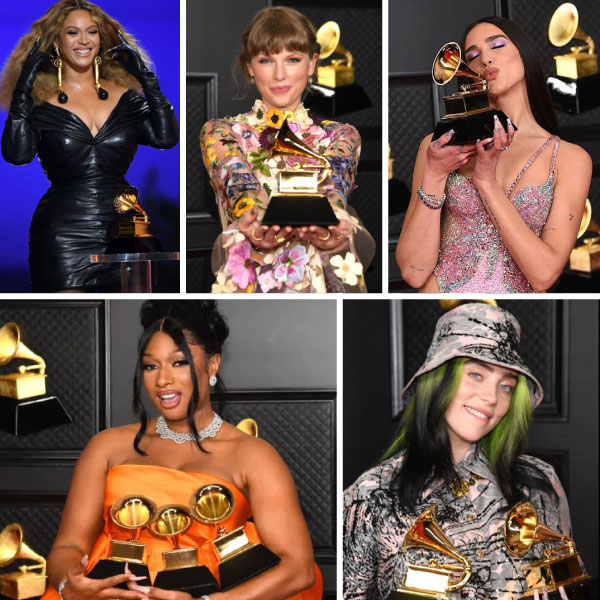 Gran noche fue protagonizada para las mujeres en los Grammy.