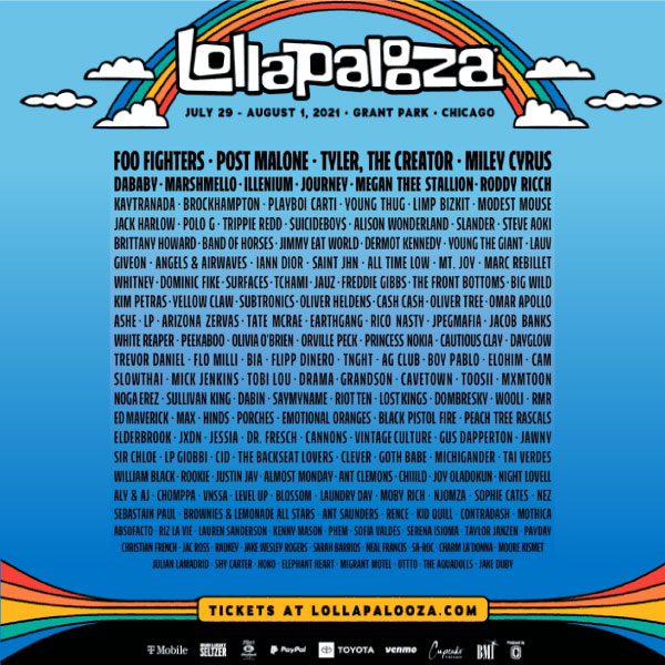 Lollapalooza regresa oficialmente a celebrar su aniversario.